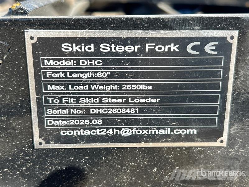  GIYI GY-DHC 60 in Skid Steer Forks (Unused) شوكات