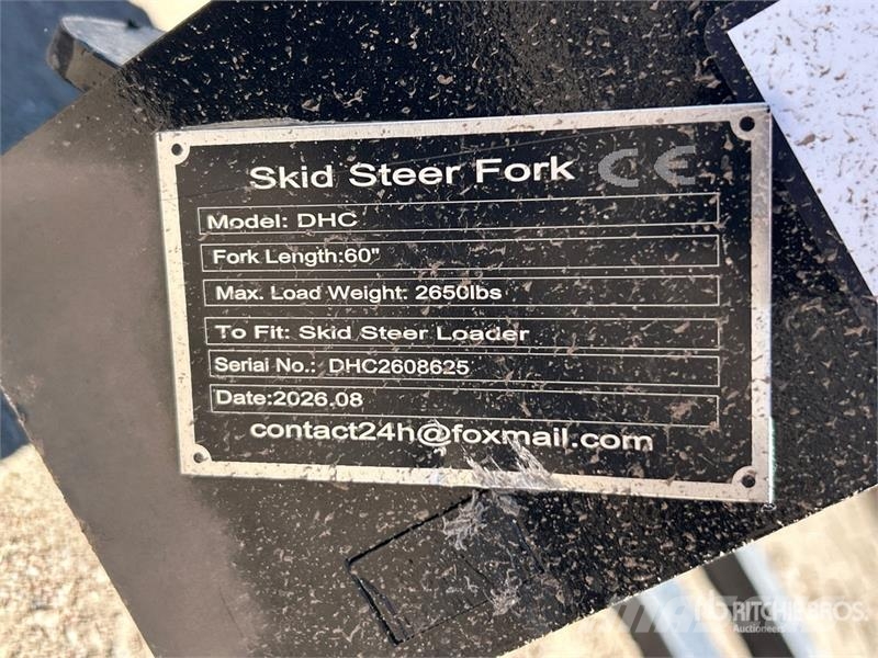 GIYI GY-DHC 60 in Skid Steer Forks (Unused) Građevinarske viljuške
