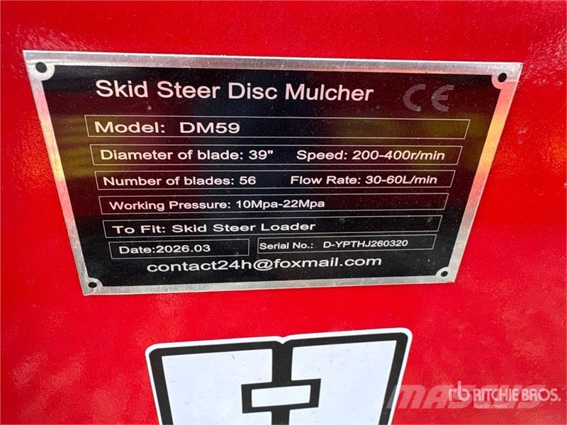  GIYI GY-DM59 39 in Skid Steer Mulcher (Unused) Metsamultšerid