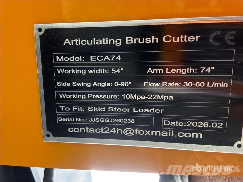  GIYI GY-ECA74 54 in Skid Steer Mower (Unused) Kosilice