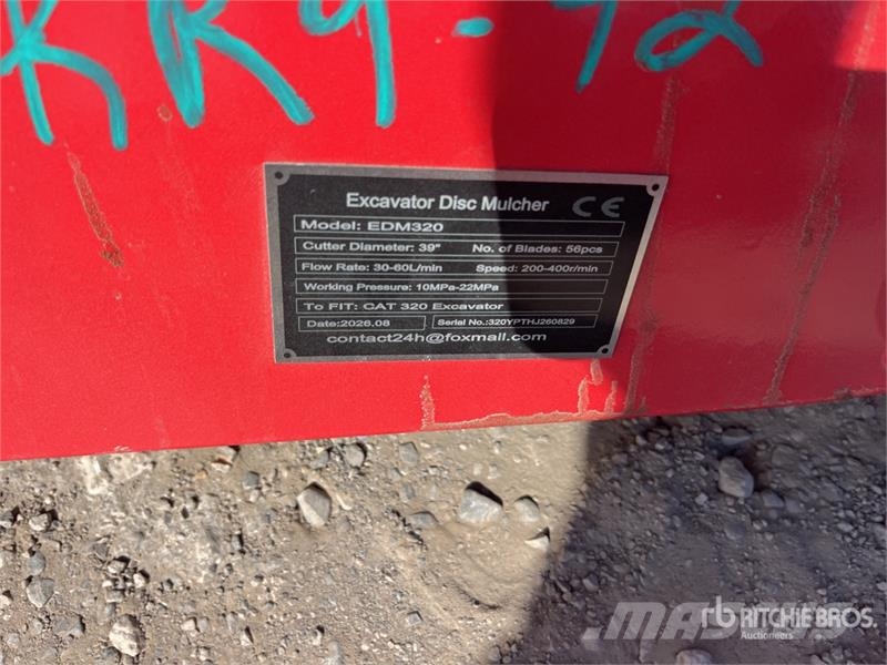 GIYI GY-EDM320 39 in Excavator Disc Mulcher (Unuse Outros componentes