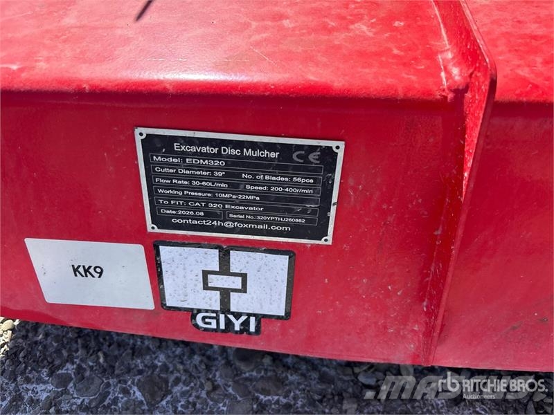GIYI GY-EDM320 Excavator Disc Mulcher (Unused) その他部品