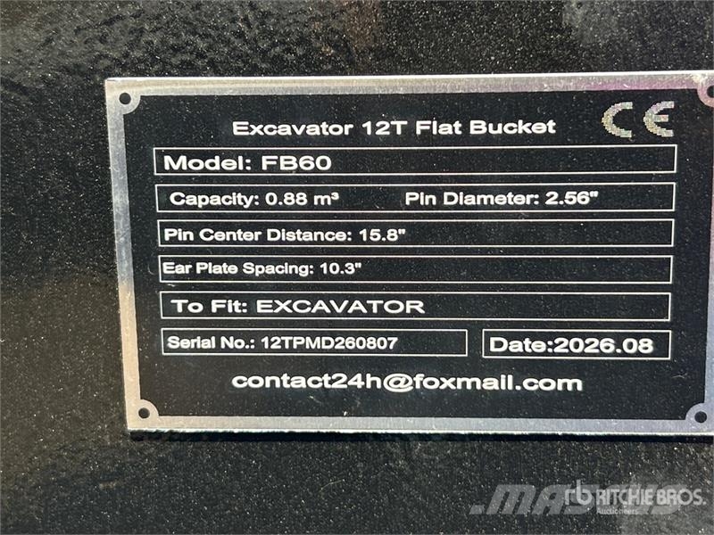 GIYI GY-FB60 60 in Excavator 12T Flat Bucket Excav Kašike / Korpe