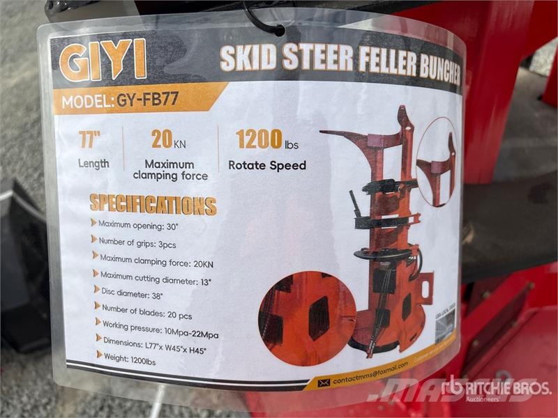 GIYI GY-FB77 30 in Feller Buncher (Unused) Other components