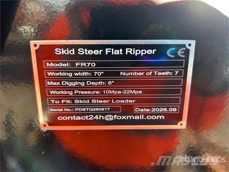 GIYI GY-FR70 70 in Ripper Skid Steer Landplane (Un 田間拖曳