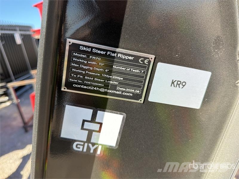 GIYI GY-FR70 70 in Skid Steer Landplane (Unused) 重型耙
