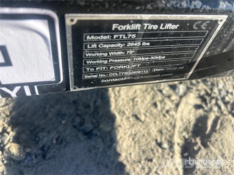  GIYI GY-FTL75 75 in Forklift Tire Lifter (Unused) Osprzęt i komponenty - inne