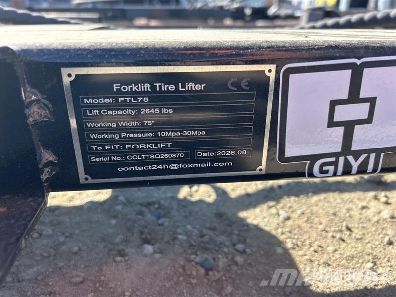 GIYI GY-FTL75 Forklift Tire Lifter (Unused) Other components