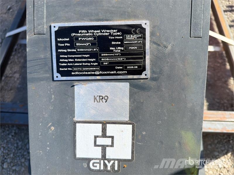  GIYI GY-FWQ80 Fifth Wheel Wrecker Attachment (Unus Коммерческий транспорт - Другие