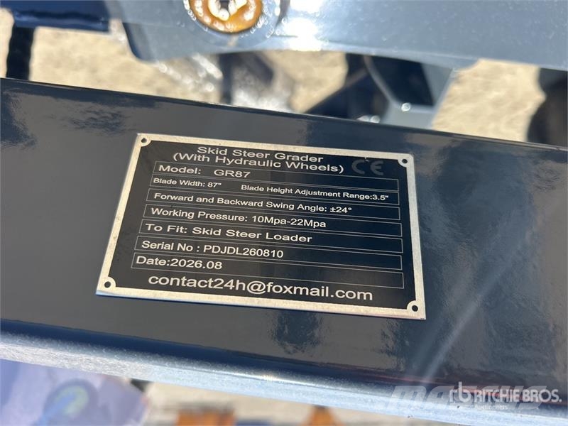  GIYI GY-GR87 87 in Skid Steer Grader (Unused) Other components