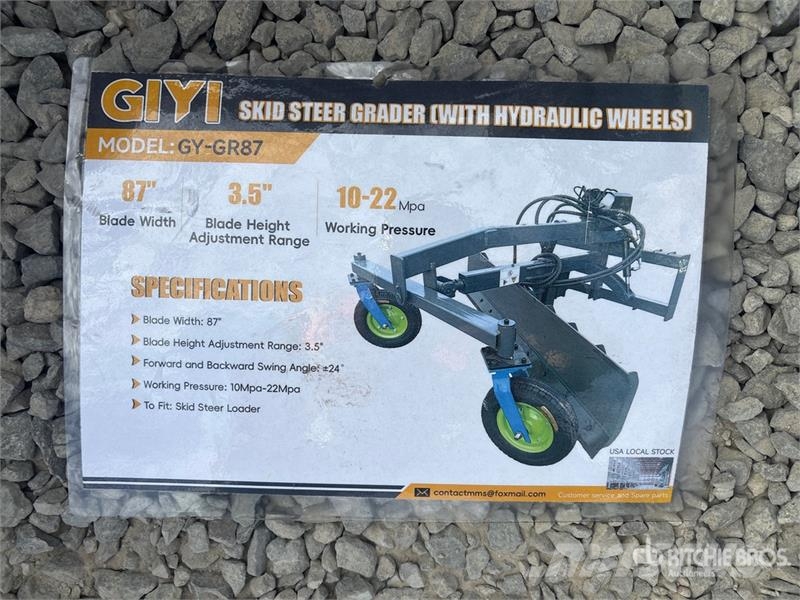 GIYI GY-GR87 87 in Skid Steer Grader (Unused) Other components