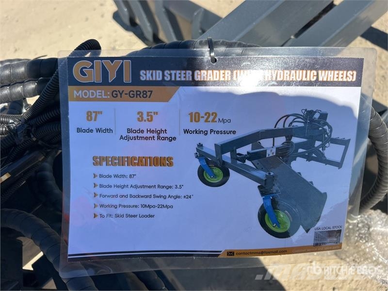  GIYI GY-GR87 87 in Skid Steer Grader (Unused) Other components