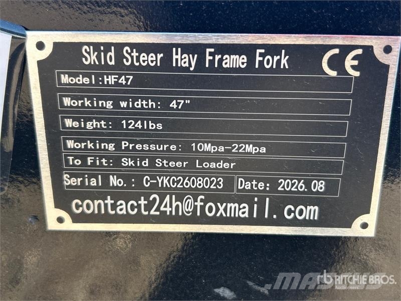 GIYI GY-HF47 Skid Steer Hay Frame (Unused) Outros componentes