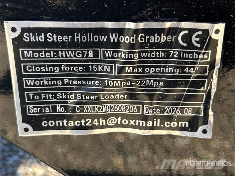 GIYI GY-HWG72 72 in Skeleton Skid Steer Grapple Bu Garras