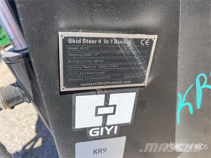  GIYI GY-KH72 72 in Multi-Purpose Skid Steer Bucket Žlice