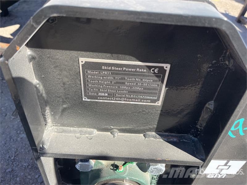 GIYI GY-LPR71 71 in Skid Steer Power Rake (Unused) Vaalutid ja kaarutid