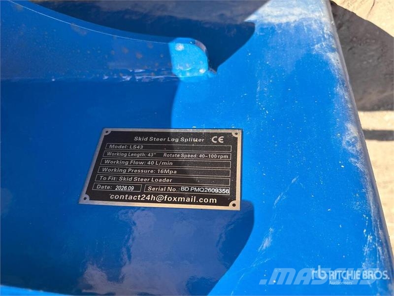  GIYI GY-LS43 16 in Skid Steer Log Splitter (Unused Partidoras, cortadoras y trituradoras de madera