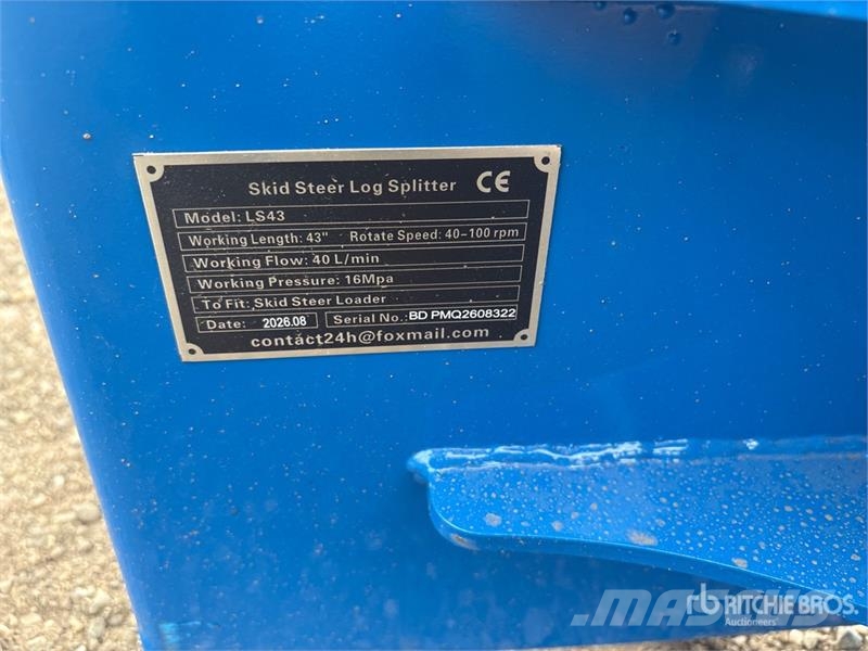GIYI GY-LS43 Skid Steer Log Splitter (Unused) Puulõikurid ja halumasinad