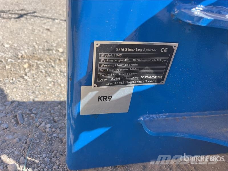 GIYI GY-LS43 Skid Steer Log Splitter (Unused) Wood splitters and cutters