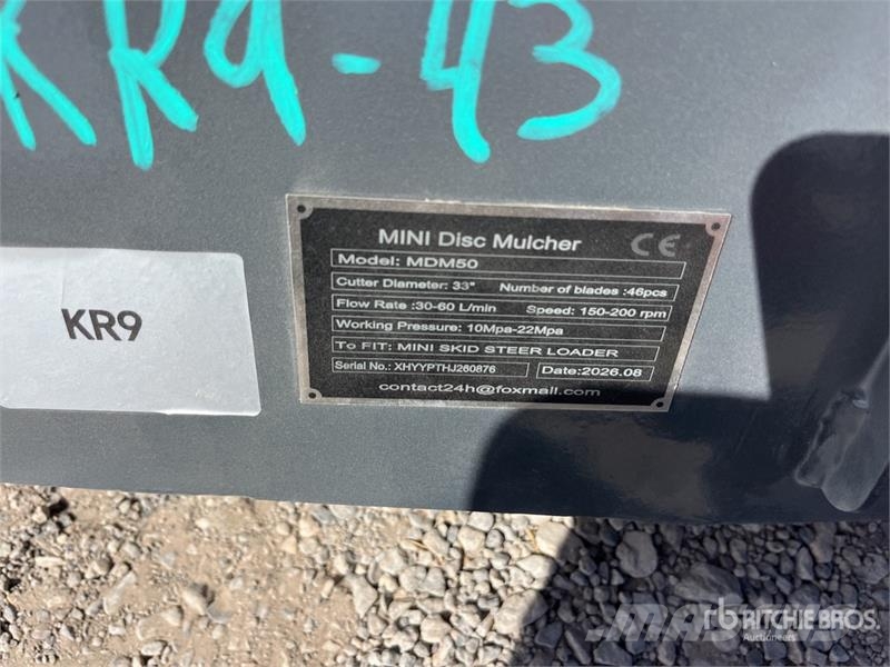 GIYI GY-MDM50 33 in Mini Disc Skid Steer Mulcher ( Forestry mulchers