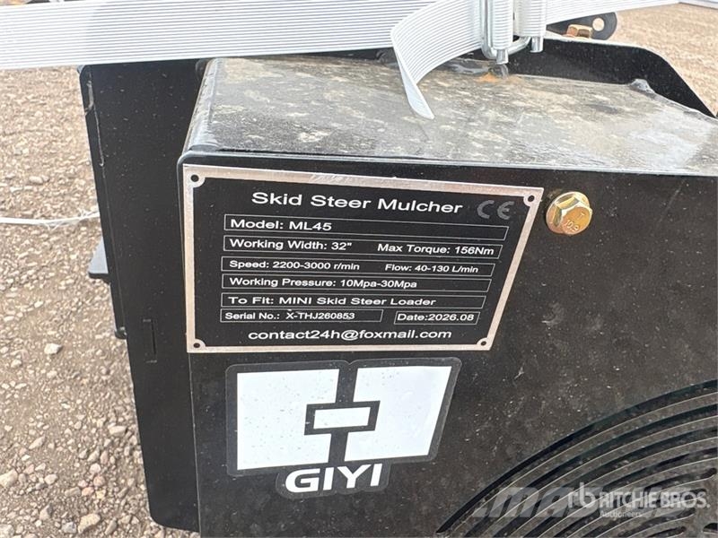 GIYI GY-ML45 32 in Mini Skid Steer Mulcher (Unused Šumarski malčeri