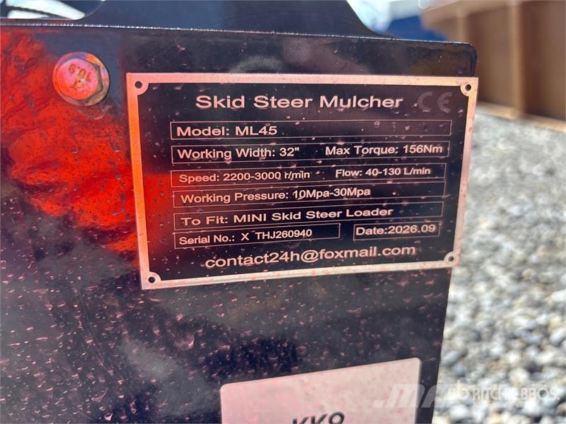 GIYI GY-ML45 32 in Mini Skid Steer Mulcher (Unused Trince forestali