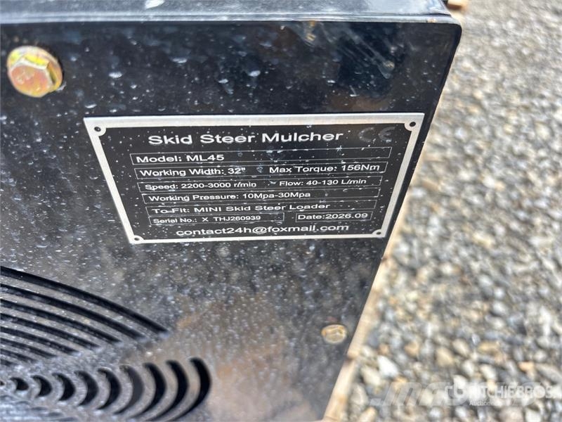 GIYI GY-ML45 32 in Skid Steer Mulcher (Unused) Trince forestali