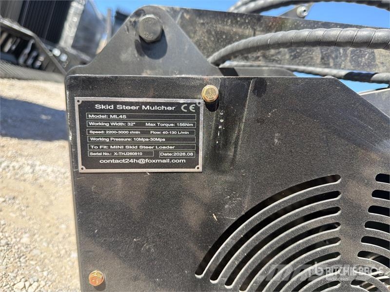  GIYI GY-ML45 32 in Skid Steer Mulcher (Unused) ماكينات تقطيع أخشاب الحراجة