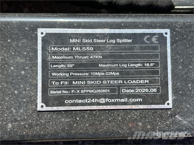 GIYI GY-MLS59 59 in Mini Skid Steer Log Splitter ( Wood splitters and cutters