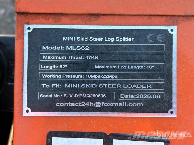GIYI GY-MLS62 16 in Mini Skid Steer Log Splitter ( Wood splitters and cutters