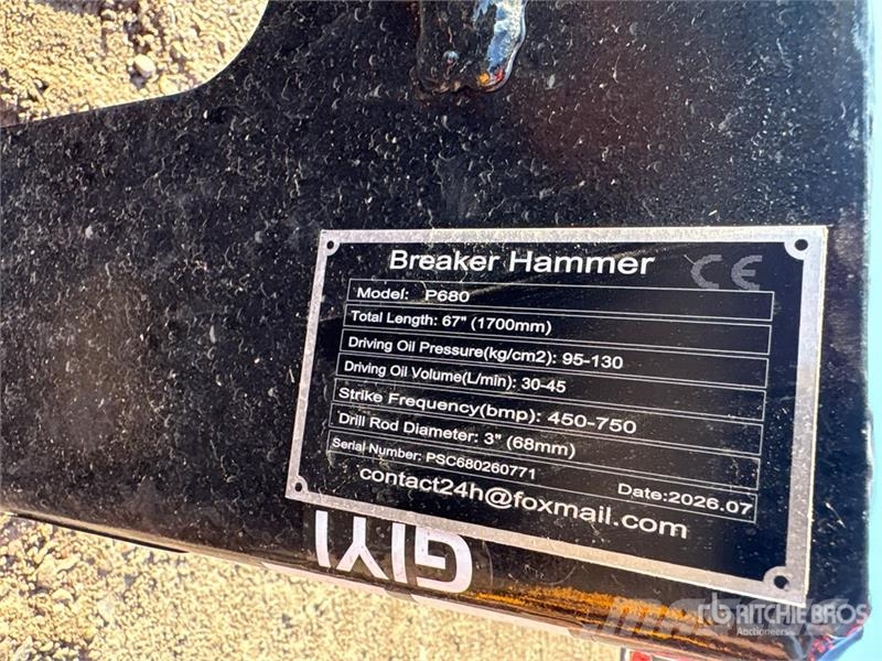 GIYI GY-P680 67 in Skid Steer Breaker (Unused) Martelos / Rompedores