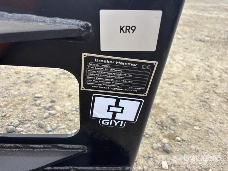 GIYI GY-P680 Skid Steer Breaker (Unused) Hydraulik / Trykluft hammere