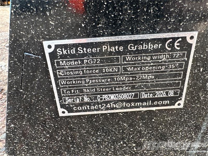 GIYI GY-PG72 72 in Plate Grabber Skid Steer Grappl Gripar