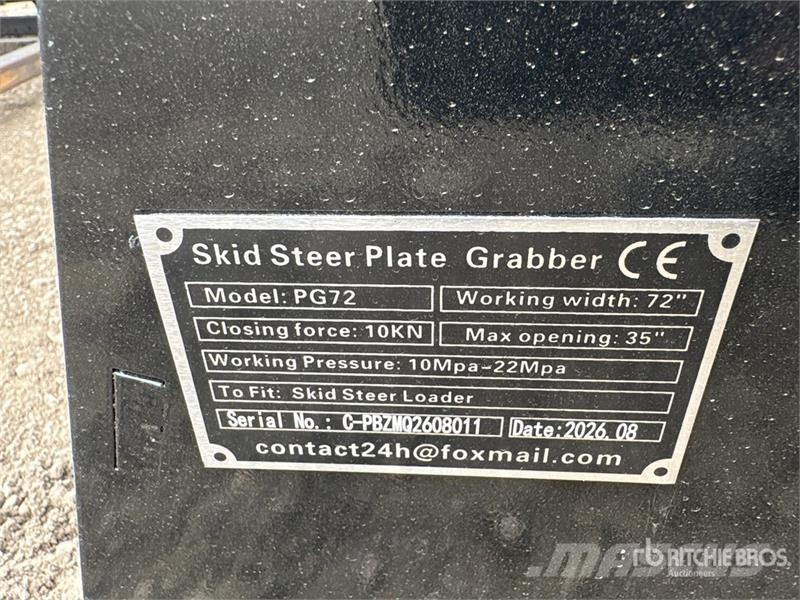 GIYI GY-PG72 72 in Skid Steer Grapple (Unused) Grabeži