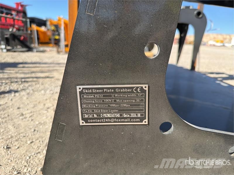 GIYI GY-PG72 72 in Skid Steer Grapple Bucket (Unus 抓斗