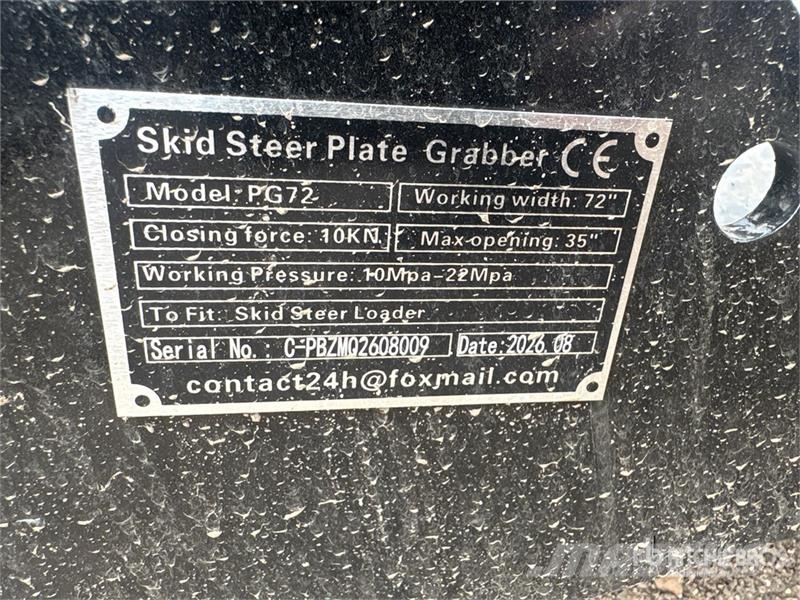 GIYI GY-PG72 72 in Skid Steer Grapple (Unused) Garras