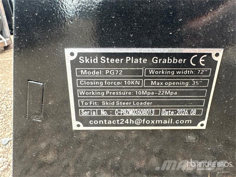 GIYI GY-PG72 72 in Skid Steer Grapple (Unused) Grabeži