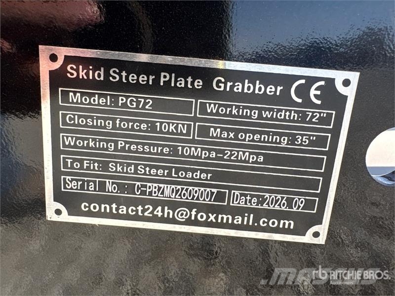  GIYI GY-PG72 72 in Skid Steer Grapple (Unused) خطاطيف