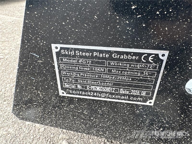 GIYI GY-PG72 72 in Skid Steer Grapple (Unused) Grabeži