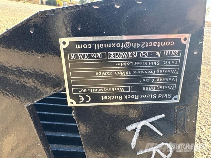  GIYI GY-RB66N 66 in Rock Skid Steer Bucket (Unused Baldes