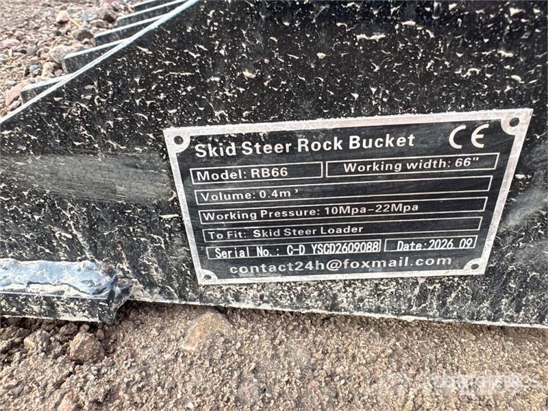 GIYI GY-RB66N 66 in Skeleton Skid Steer Bucket (Un Lopaty