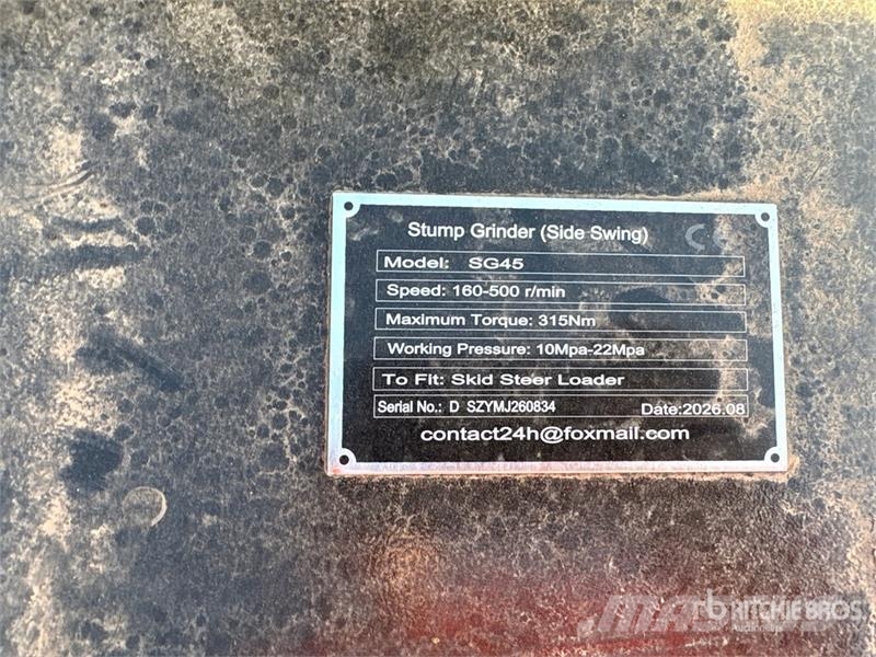 GIYI GY-SG45 16 in Skid Steer Stump Grinder (Unuse Såbäddsharvar och rototillers