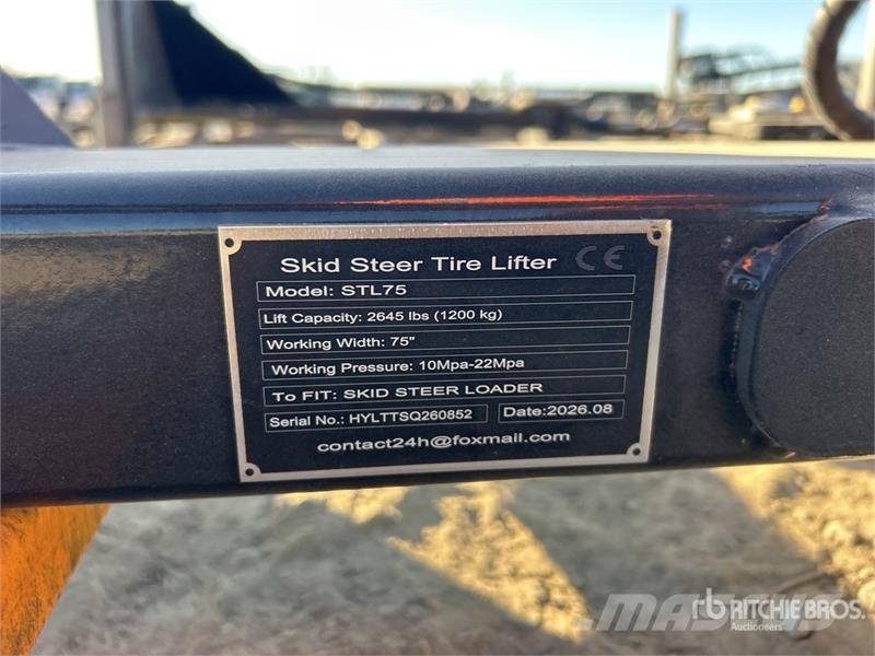 GIYI GY-STL75 75 in Skid Steer Tire Lifter (Unused Other components