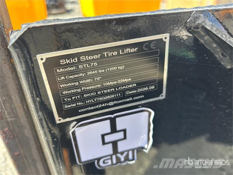 GIYI GY-STL75 75 in Skid Steer Tire Lifter (Unused 其他组件