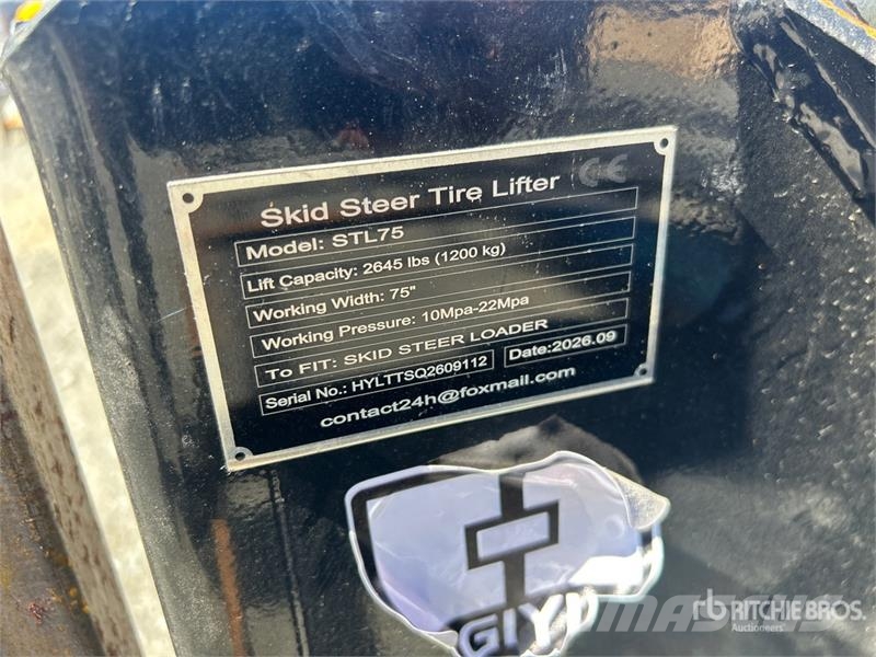 GIYI GY-STL75 75 in Skid Steer Tire Lifter (Unused 其他组件