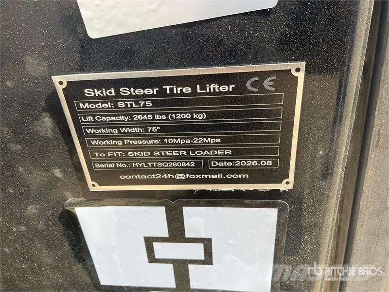 GIYI GY-STL75 Skid Steer Tire Lifter (Unused) Other components