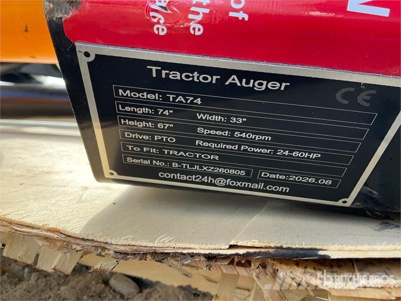 GIYI GY-TA74 8 in Tractor Auger (Unused) Lauksaimniecība- Citi