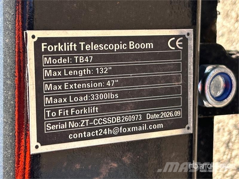  GIYI GY-TB47 Forklift Telescopic Boom (Unused) 기타 어태치먼트 및 부속품