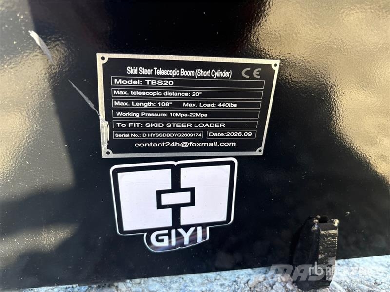 GIYI GY-TBS20 84 in Skid Steer Boom (Unused) Construction - Others