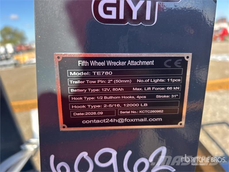 GIYI GY-TE780 Fifth Wheel Wrecker Attachment (Unus Muut
